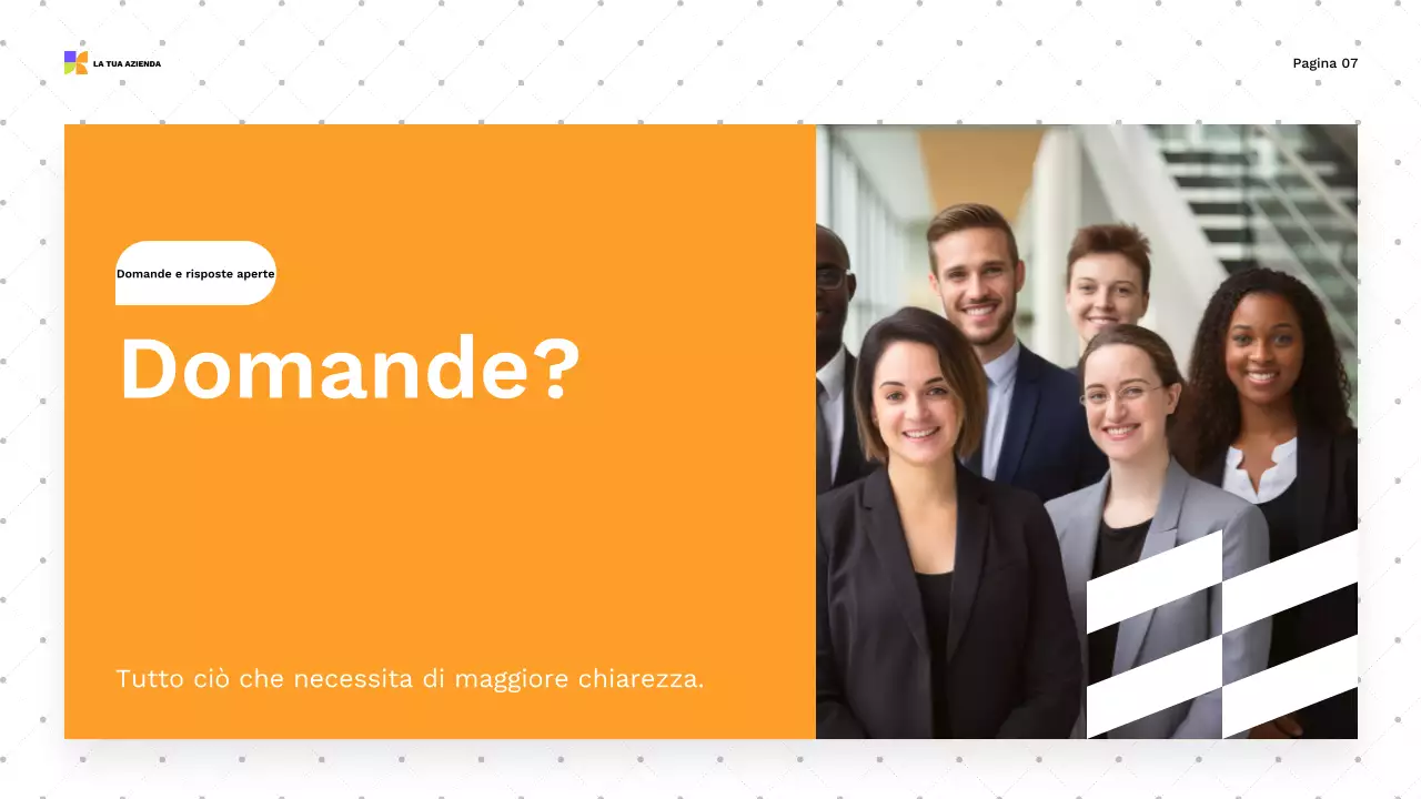 guida alla presentazione moderna e colorata