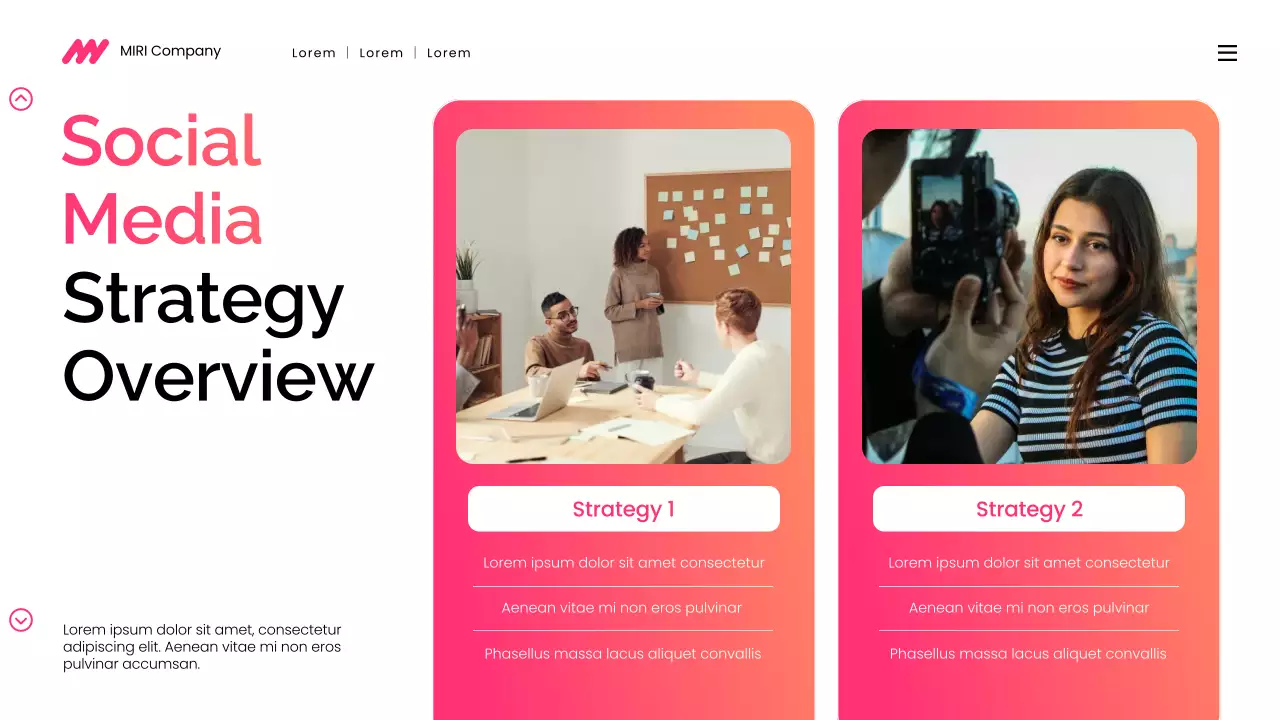 Bài thuyết trình tiếp thị kỹ thuật số hiện đại với hiệu ứng chuyển màu hồng và cam