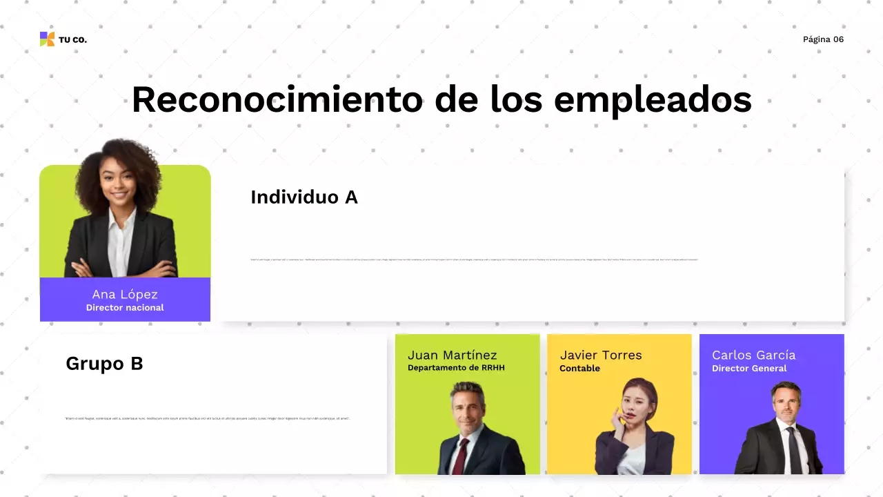 Guía de presentación moderna y colorida