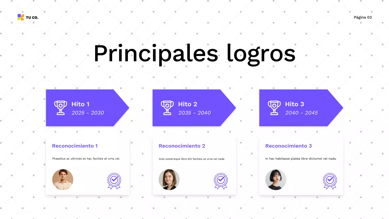 Guía de presentación moderna y colorida