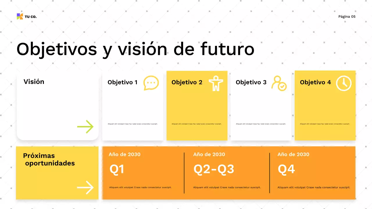 Guía de presentación moderna y colorida