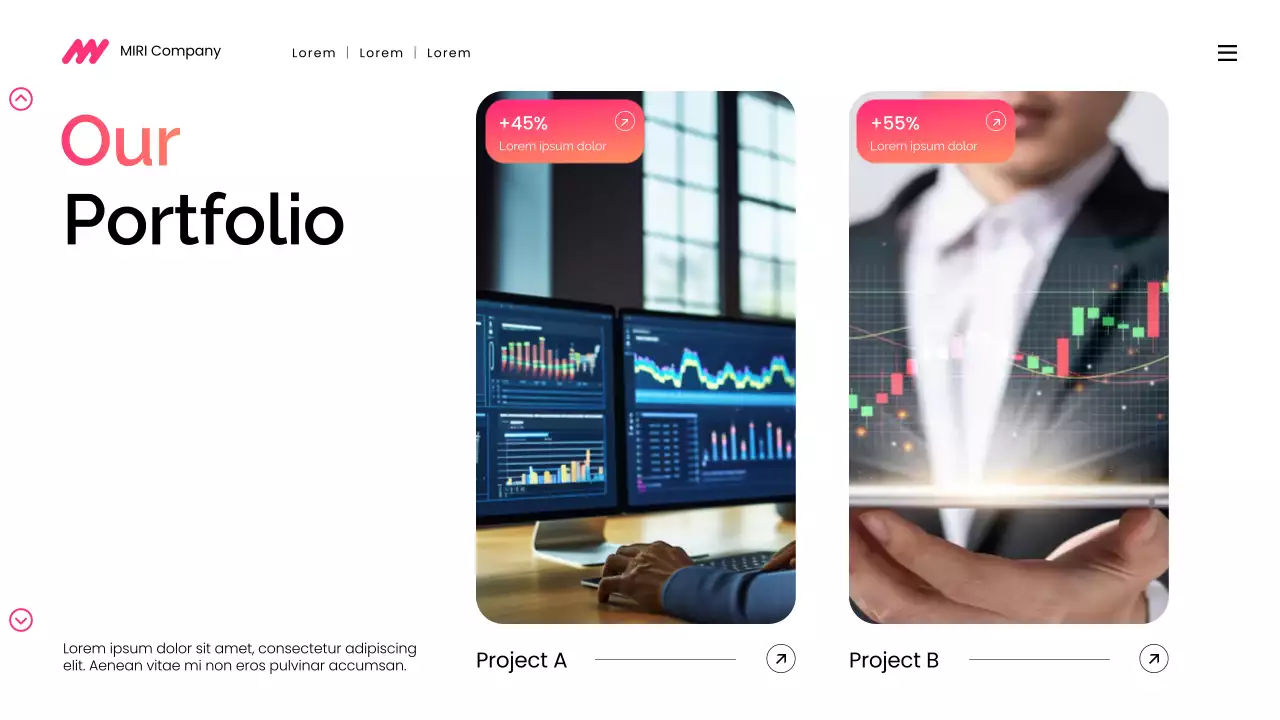 Bài thuyết trình tiếp thị kỹ thuật số hiện đại với hiệu ứng chuyển màu hồng và cam