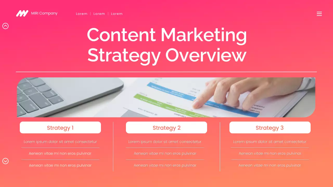 Bài thuyết trình tiếp thị kỹ thuật số hiện đại với hiệu ứng chuyển màu hồng và cam