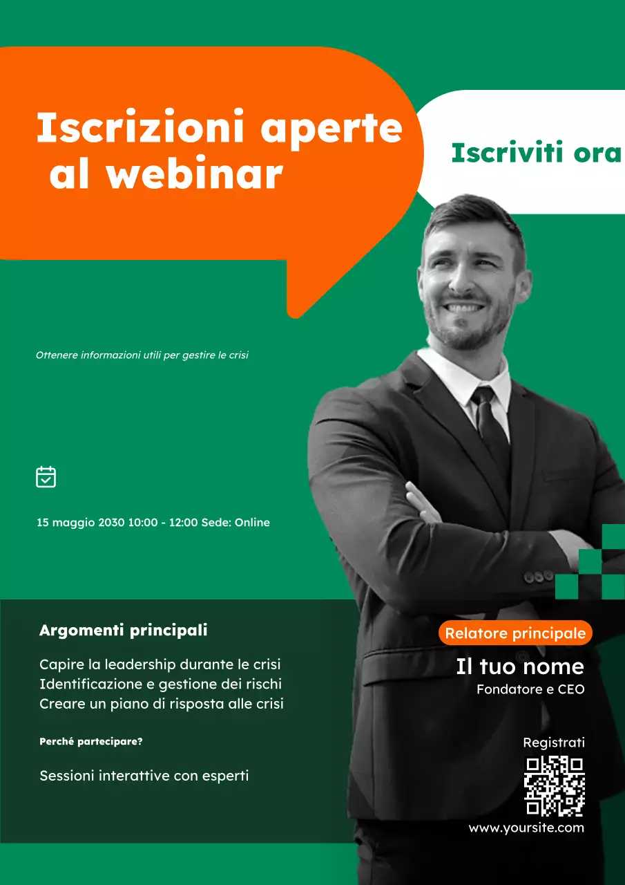 invito webinar moderno verde