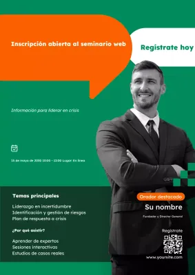 Invitación al seminario web moderno y ecológico