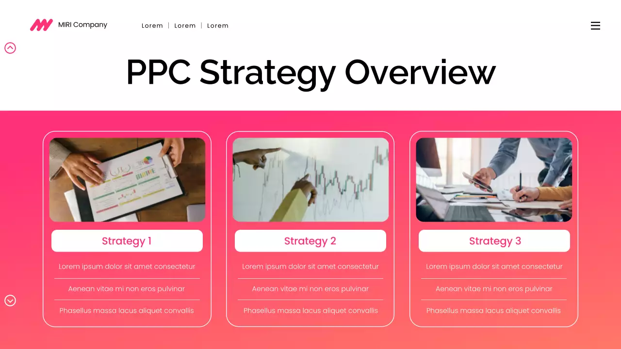 Bài thuyết trình tiếp thị kỹ thuật số hiện đại với hiệu ứng chuyển màu hồng và cam