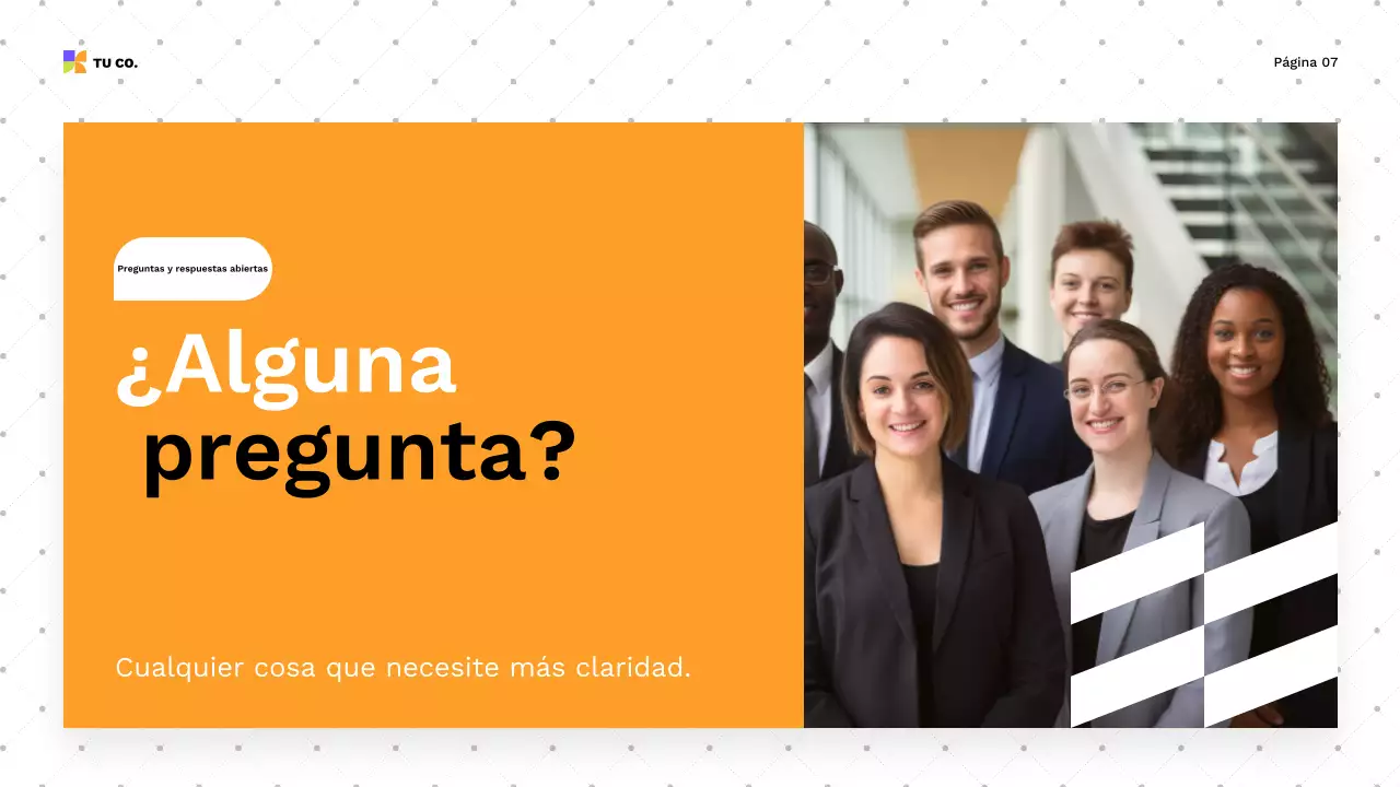 Guía de presentación moderna y colorida