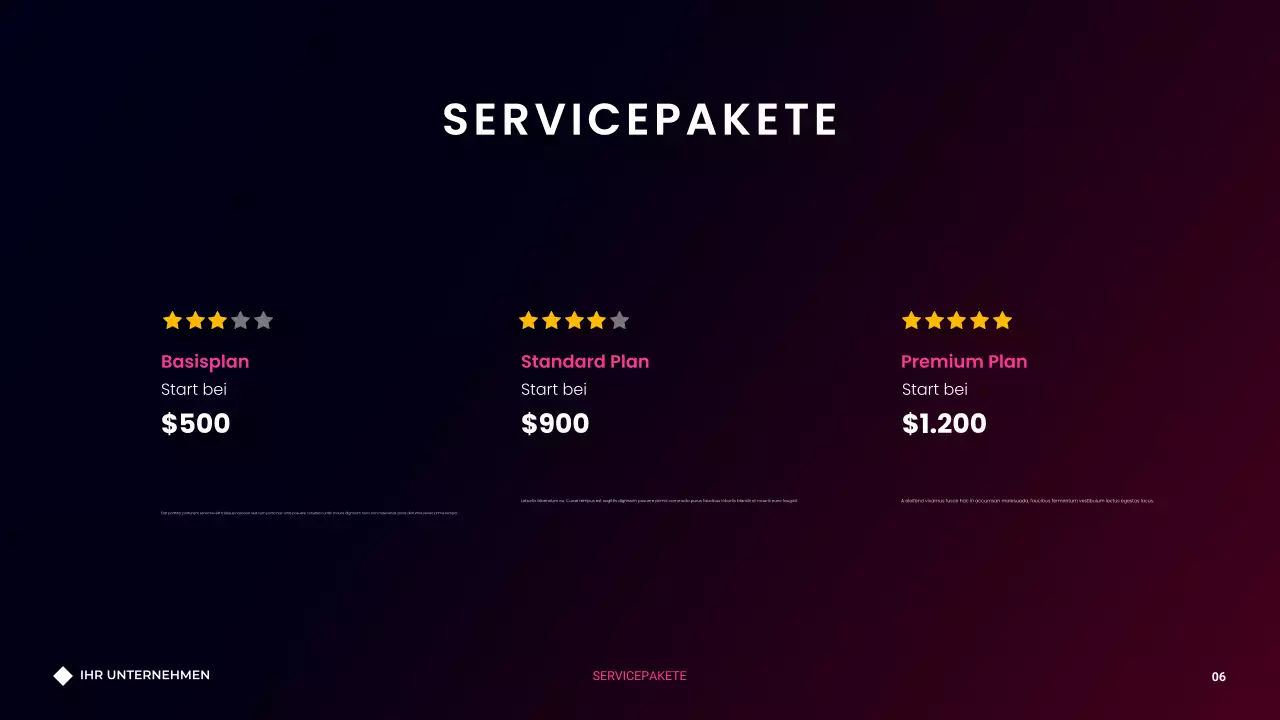 Minimalistische, moderne Beratungsagentur mit dunklem Farbverlauf Präsentation