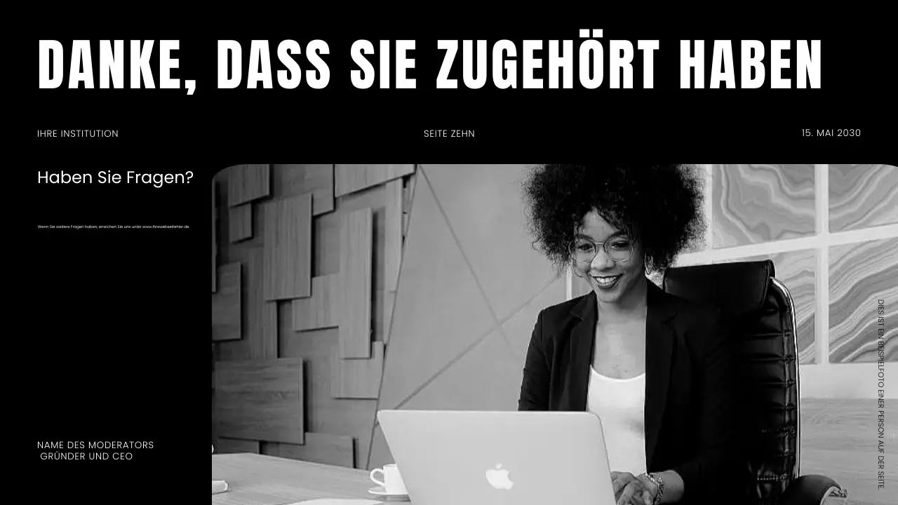 Präsentation des Business-Webinars