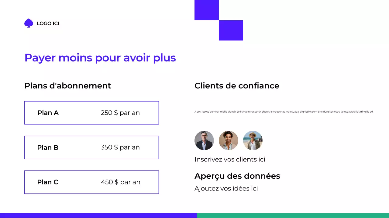 présentation de la santé moderne bleue