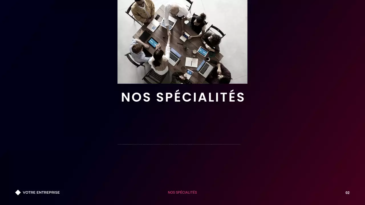 Présentation d'agence de conseil minimaliste moderne avec dégradé sombre