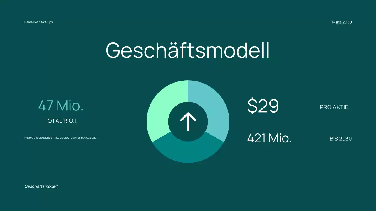 Minimaler, trendiger Finanzierungsvorschlag für Startups