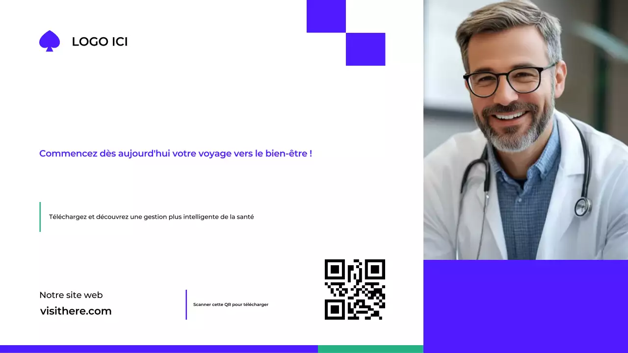 présentation de la santé moderne bleue