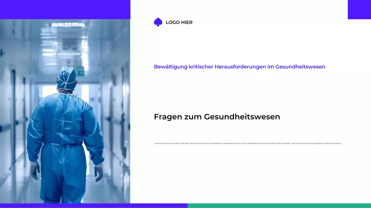 blaue moderne gesundheitspräsentation