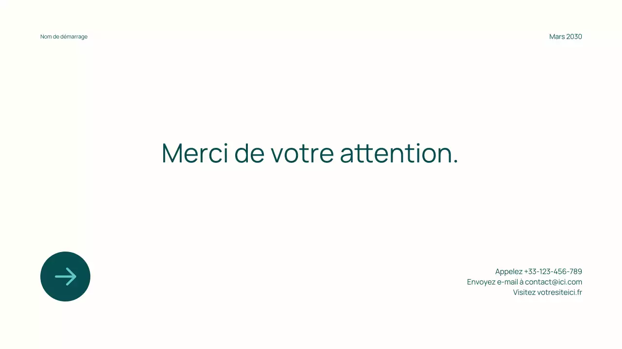Proposition de financement minimaliste pour une startup à la mode