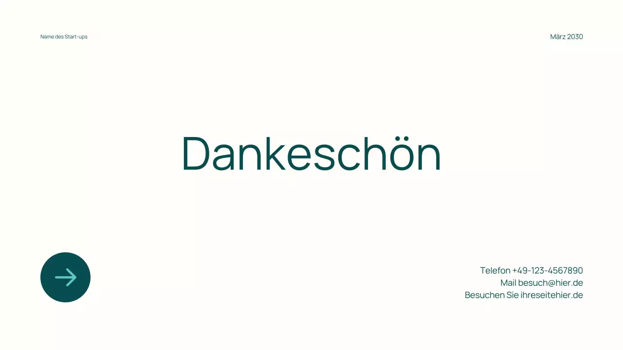 Minimaler, trendiger Finanzierungsvorschlag für Startups