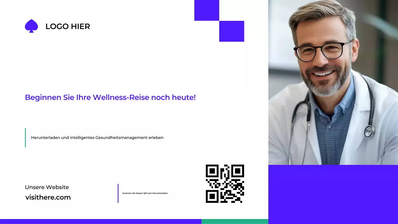 blaue moderne gesundheitspräsentation