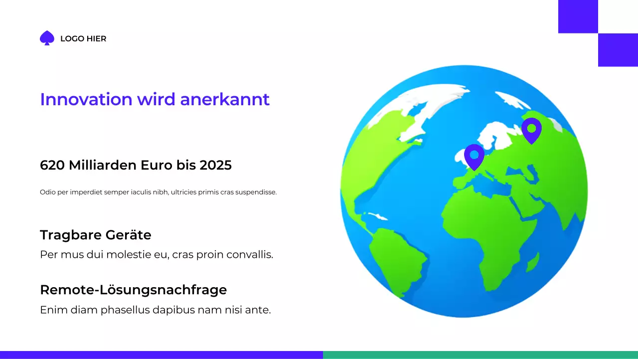 blaue moderne gesundheitspräsentation