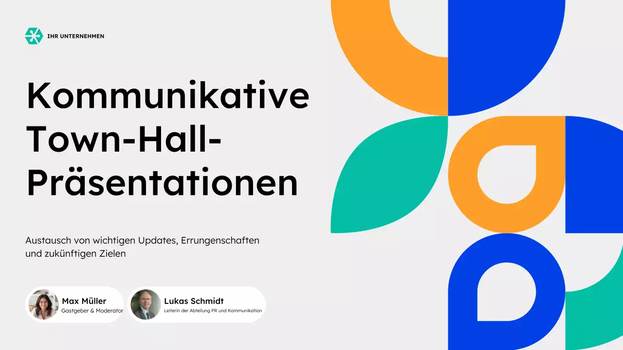 Ankündigung einer modernen Rathauspräsentation