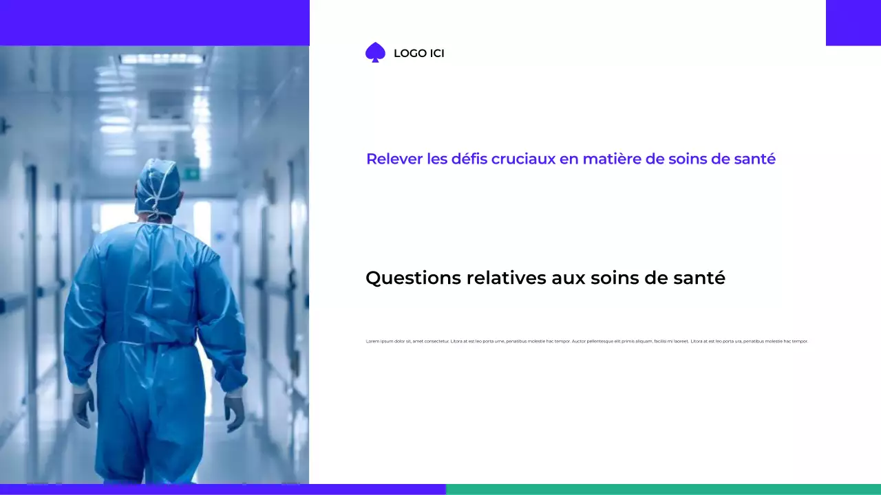 présentation de la santé moderne bleue
