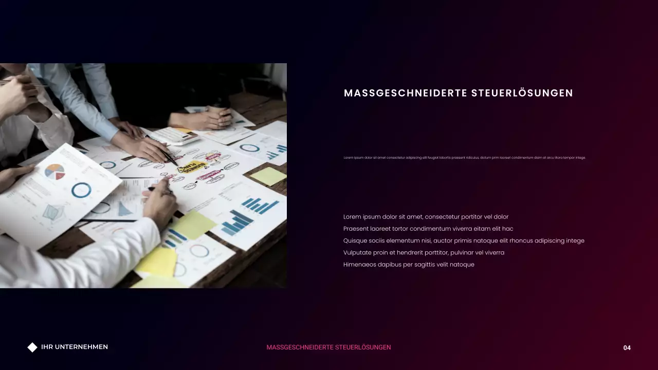 Minimalistische, moderne Beratungsagentur mit dunklem Farbverlauf Präsentation