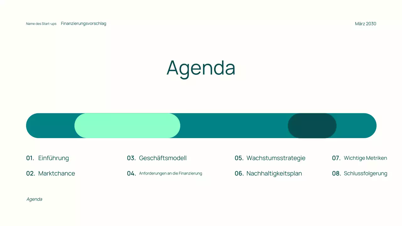 Minimaler, trendiger Finanzierungsvorschlag für Startups