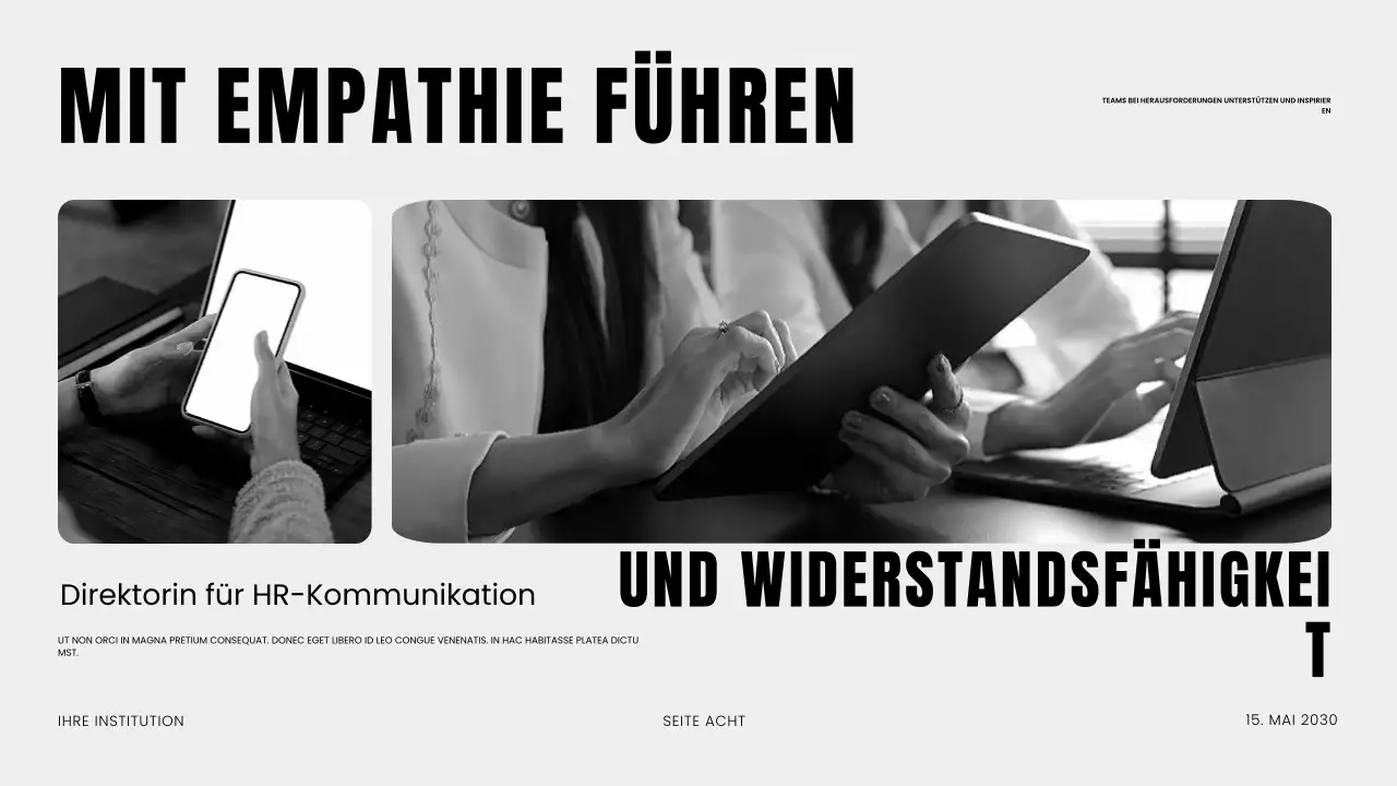 Präsentation des Business-Webinars