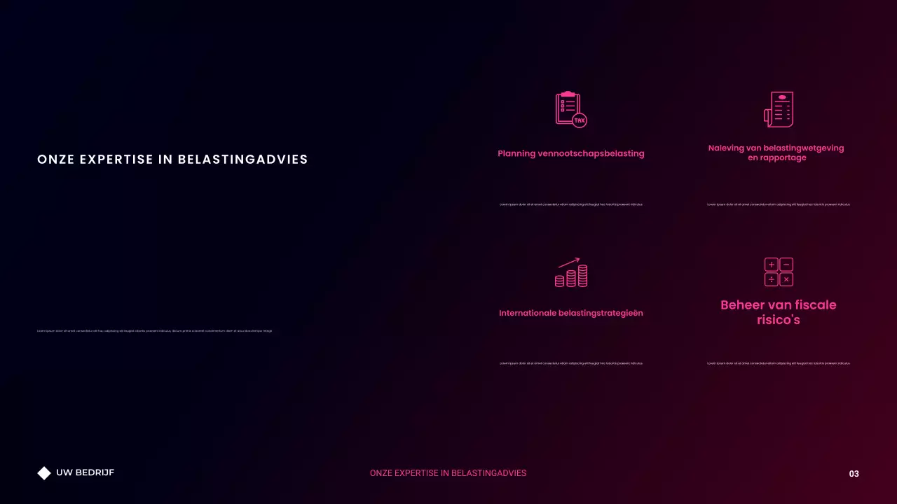 Minimalistisch Modern Donker Gradiënt Consulting Agency Presentatie