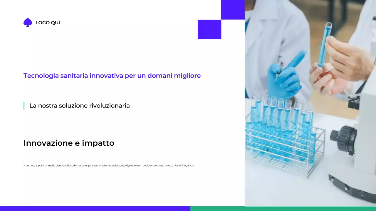 presentazione moderna della salute blu