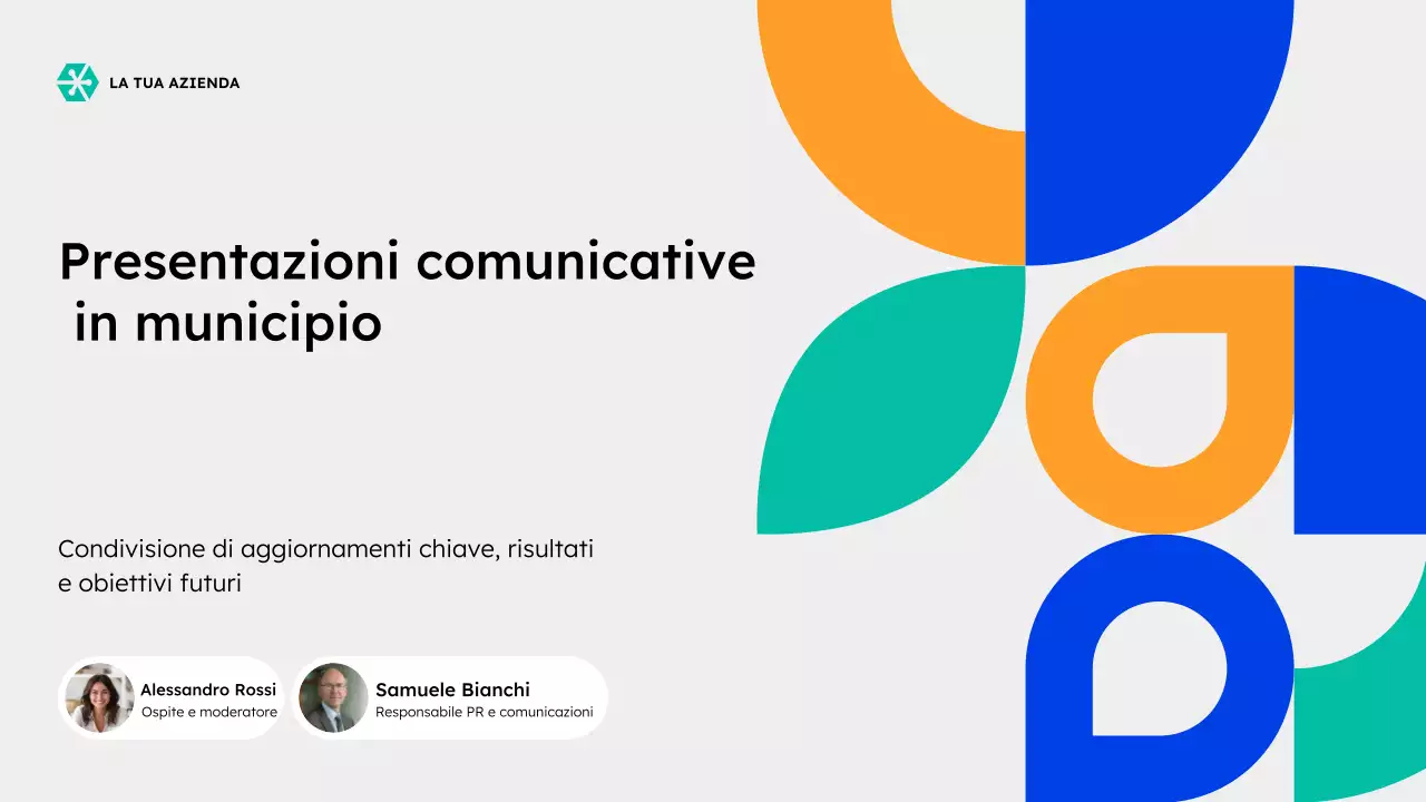 annuncio di presentazione del municipio moderno