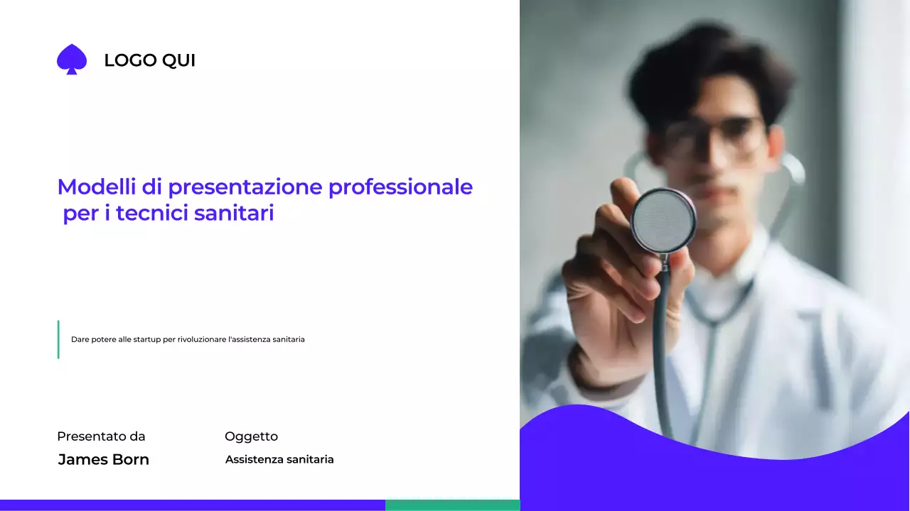 presentazione moderna della salute blu