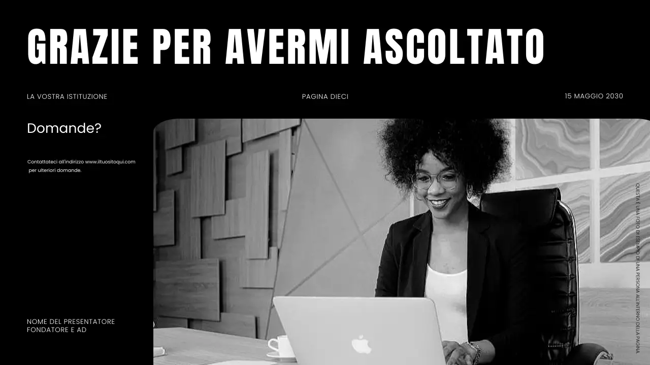 Presentazione del webinar aziendale