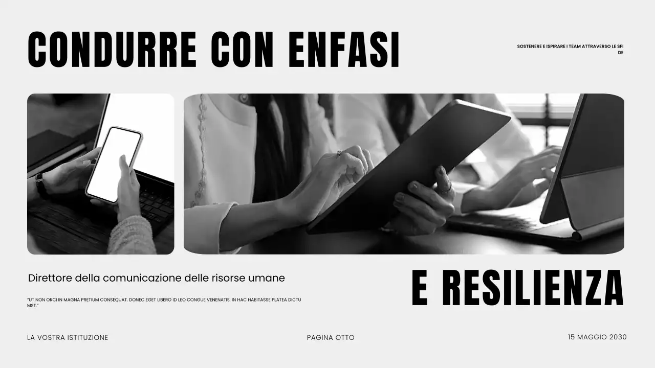 Presentazione del webinar aziendale