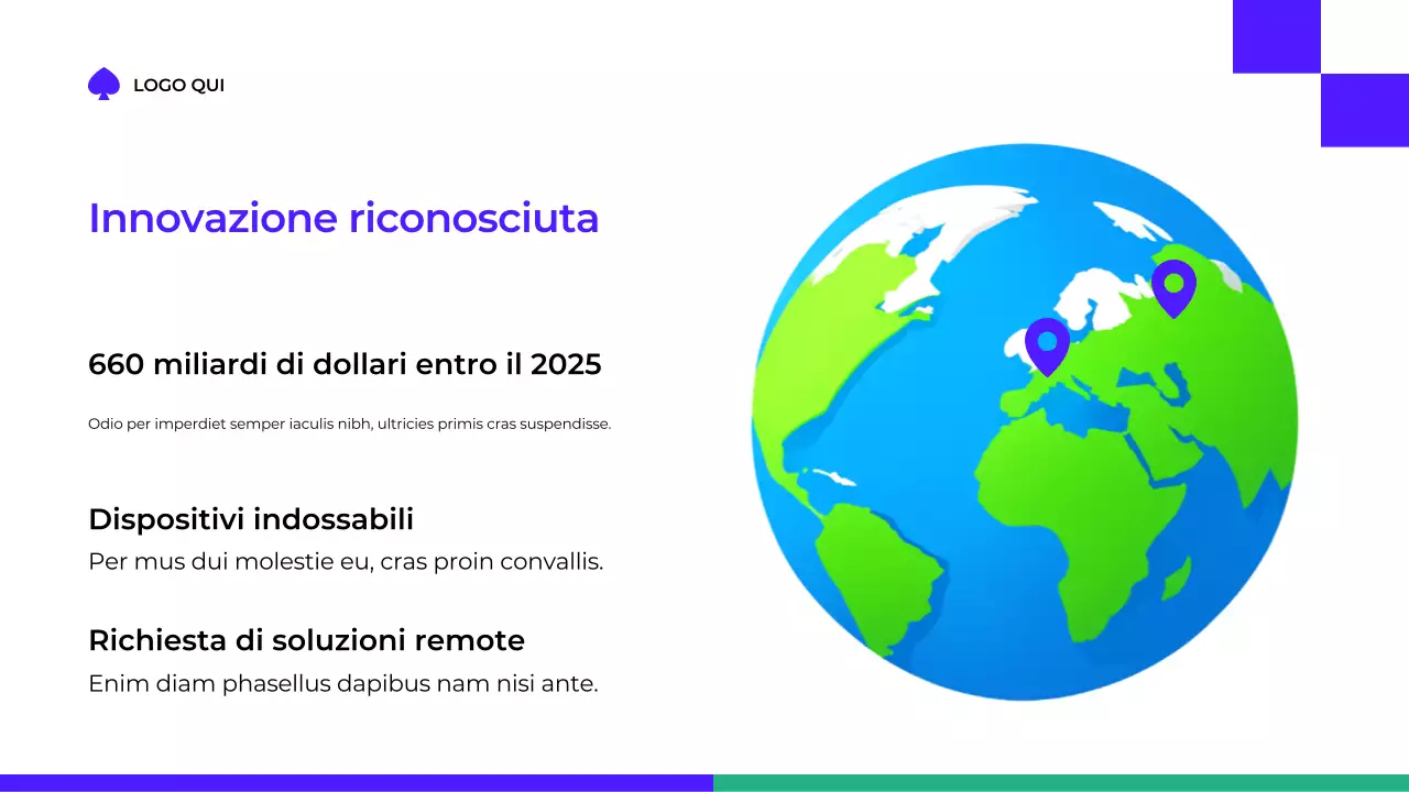 presentazione moderna della salute blu