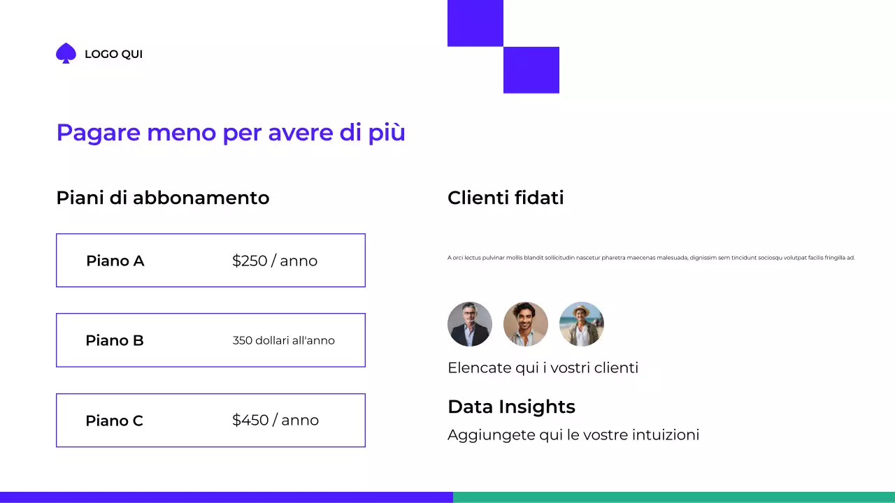 presentazione moderna della salute blu