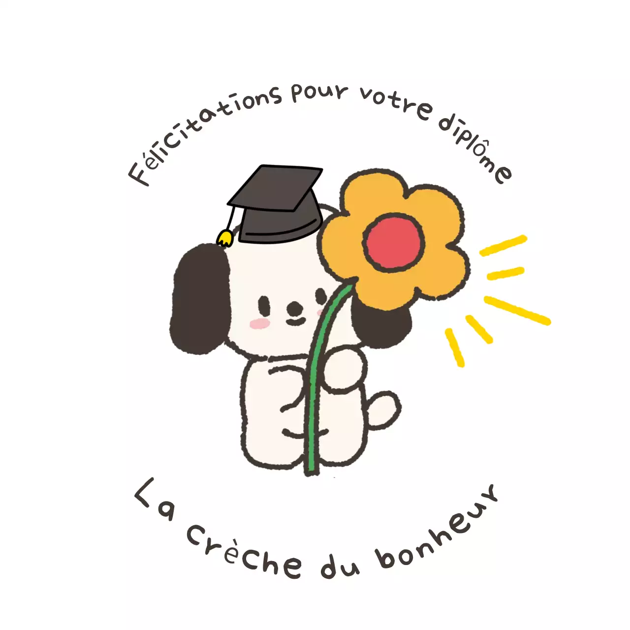 Fête de remise de diplôme pour bébé blanc