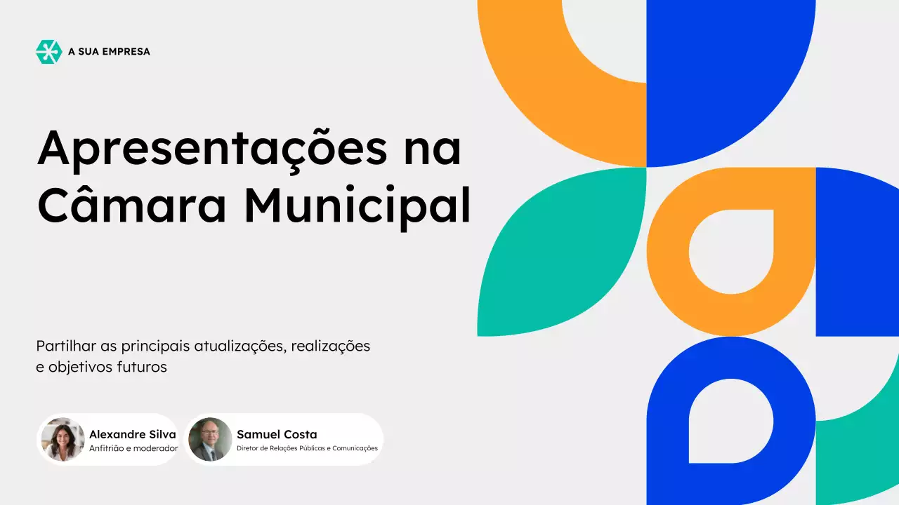 anúncio de apresentação da prefeitura moderna