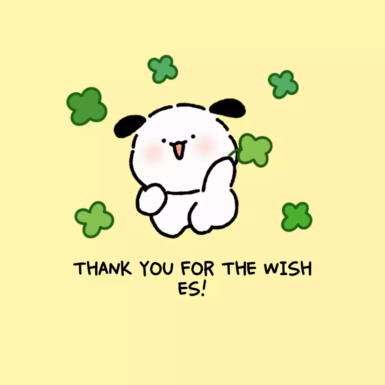 Thẻ cổ vũ em bé màu vàng