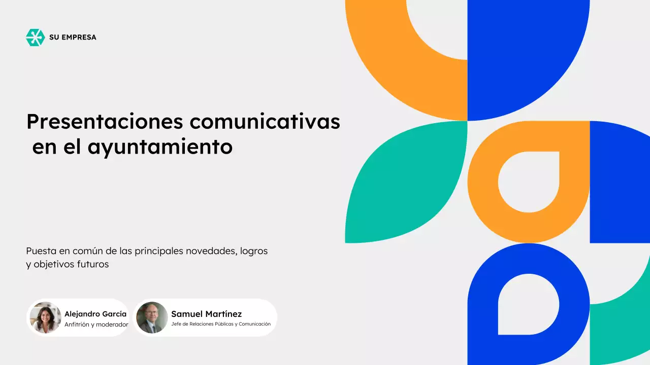 Anuncio de presentación del ayuntamiento moderno