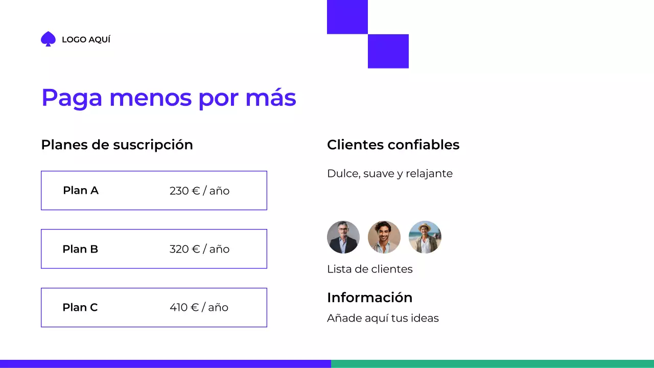 Presentación de salud moderna en color azul