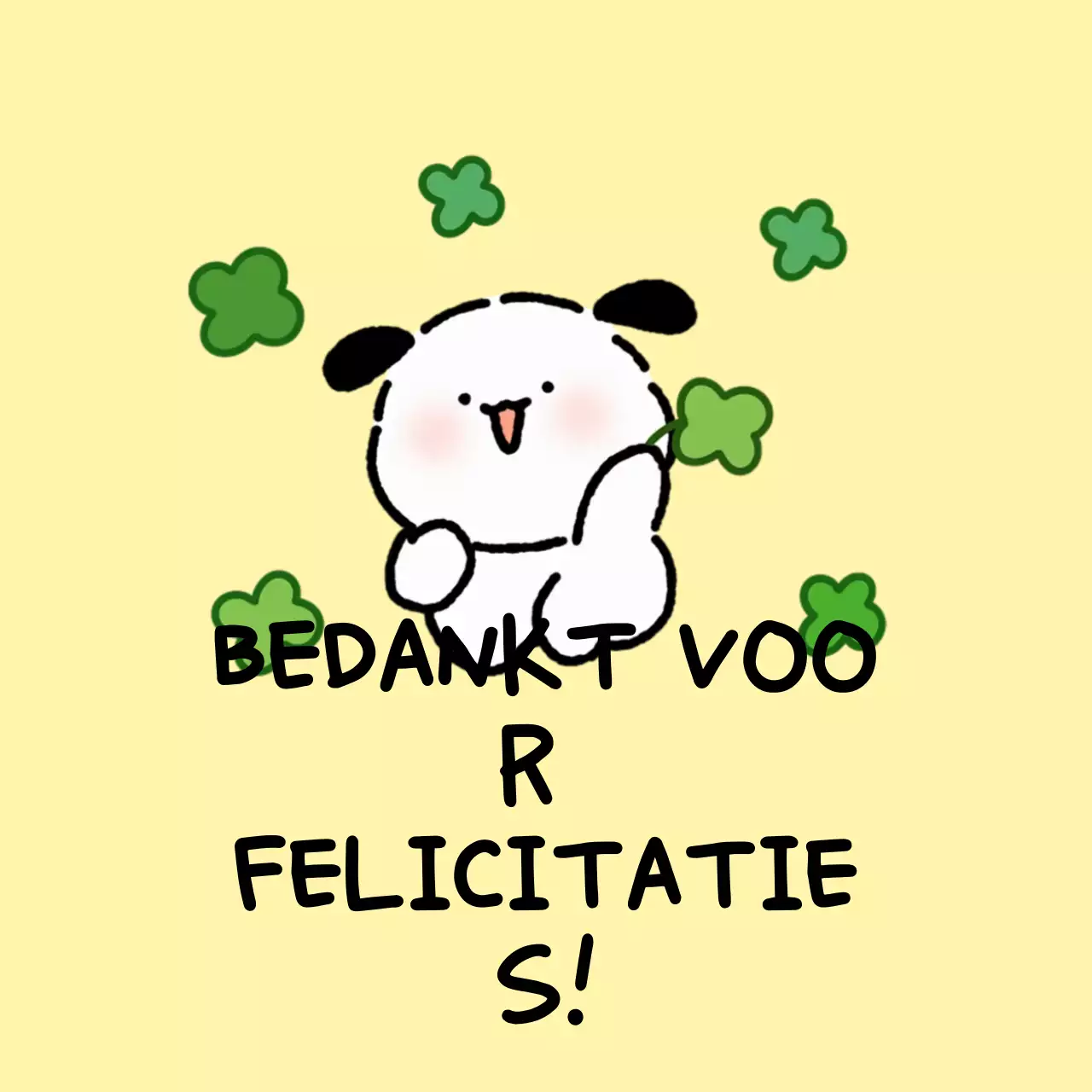 Gele Baby Cheer-kaart