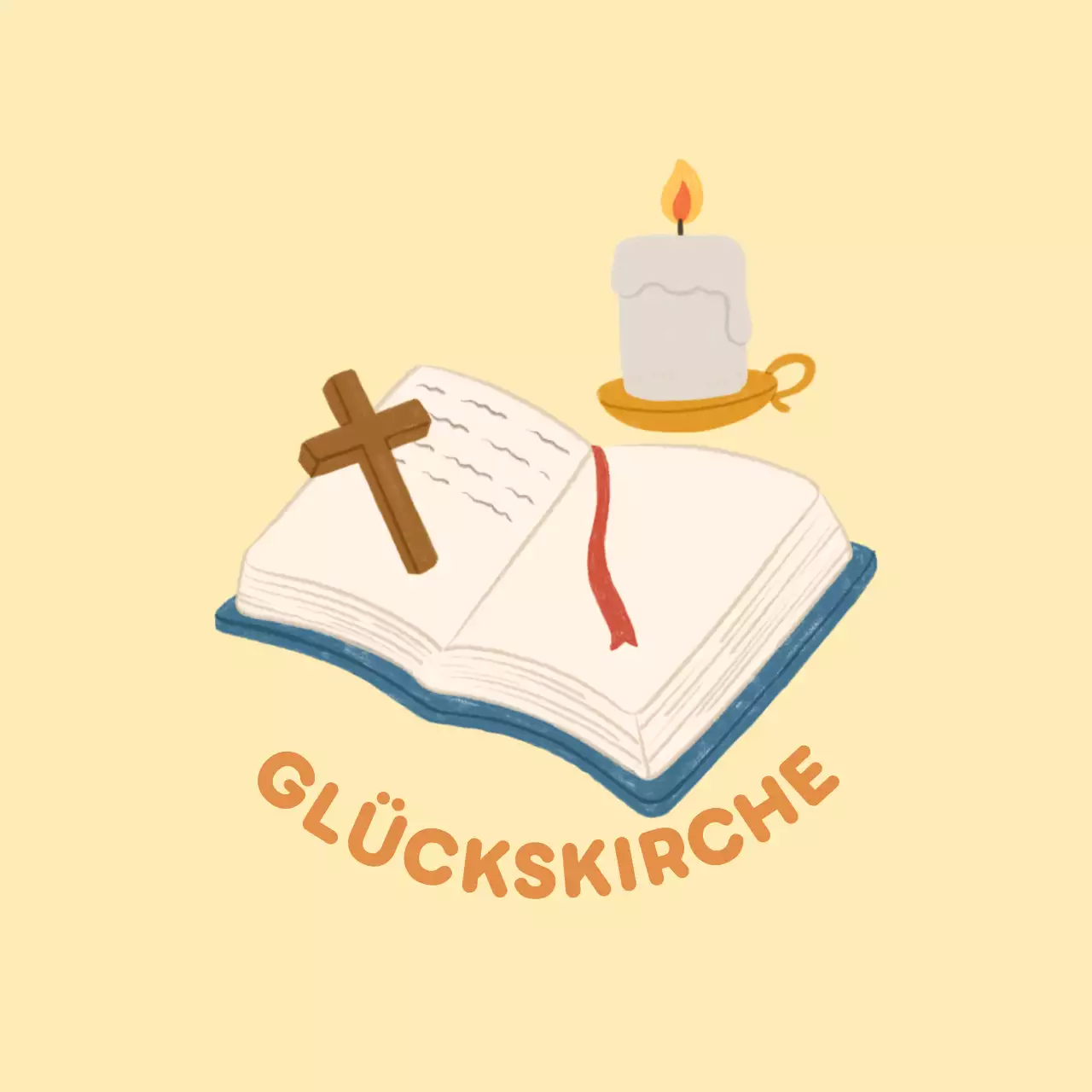 Elfenbeinfarbener einfacher religiöser Leitfaden