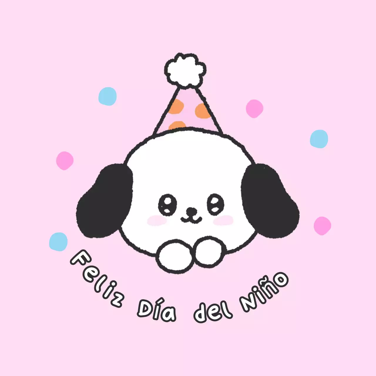 Bebé rosa celebrando el día del niño