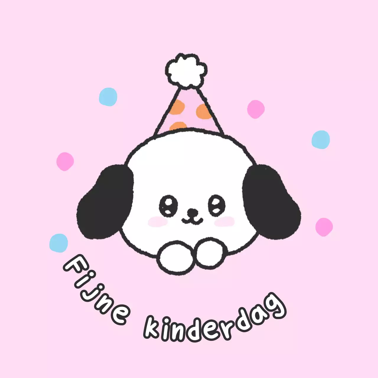 Roze baby viert kinderdag