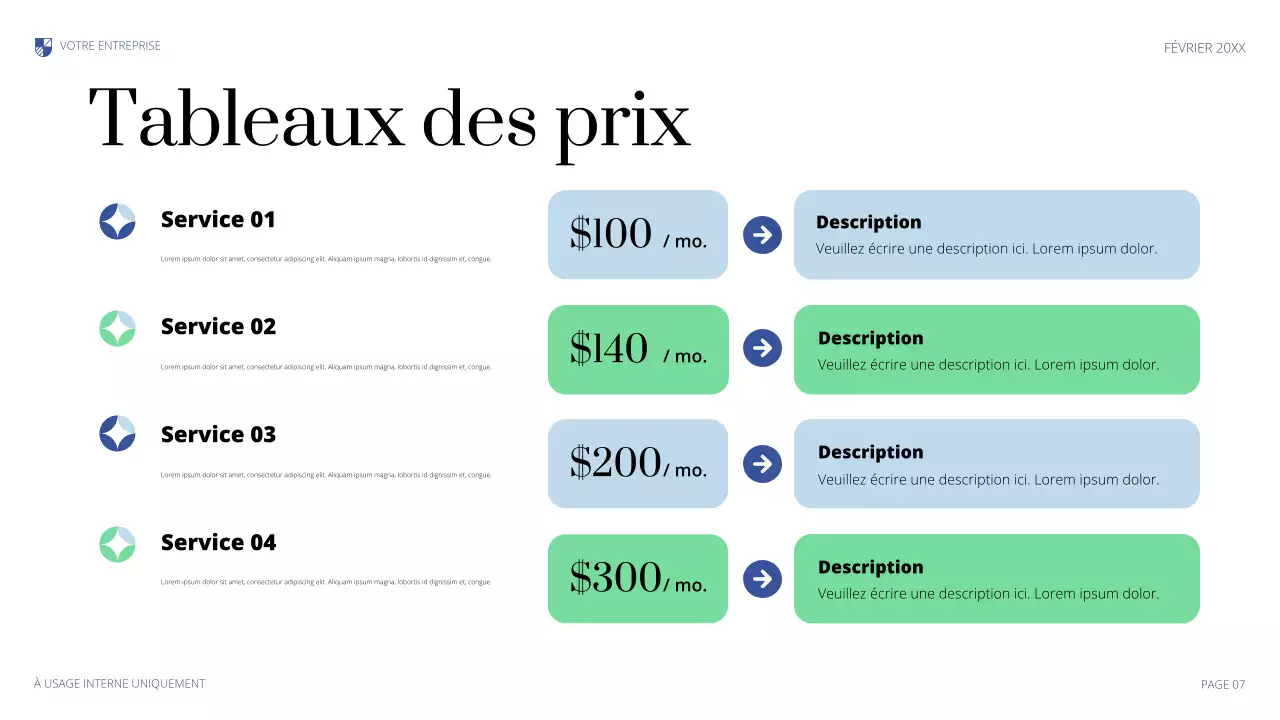 présentation juridique professionnelle bleue