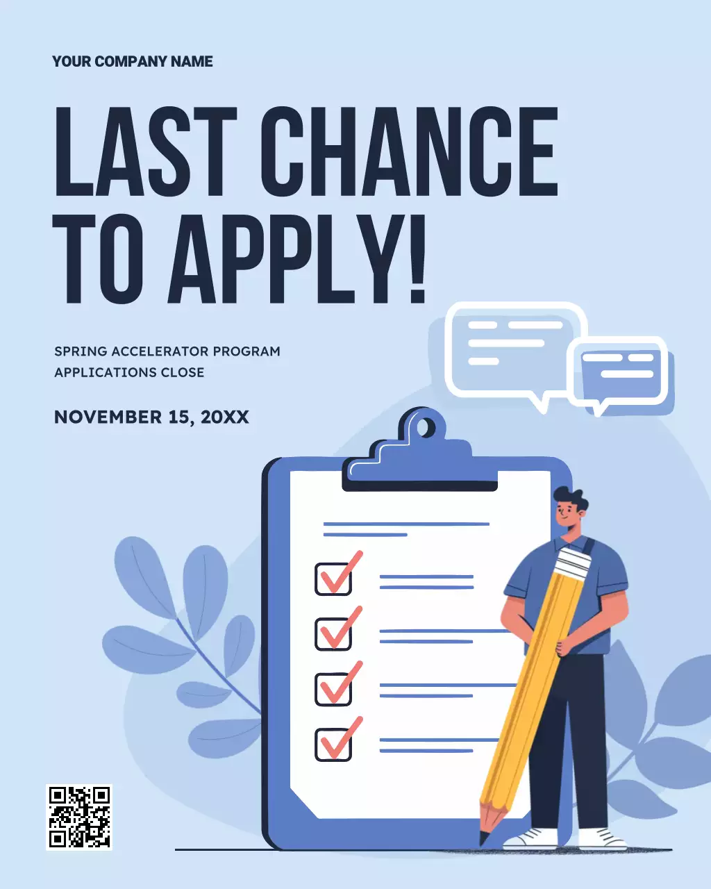 Blue Modern Recruitment Announcement