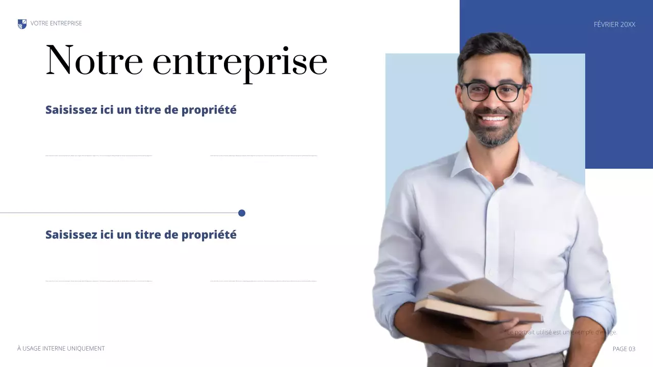 présentation juridique professionnelle bleue