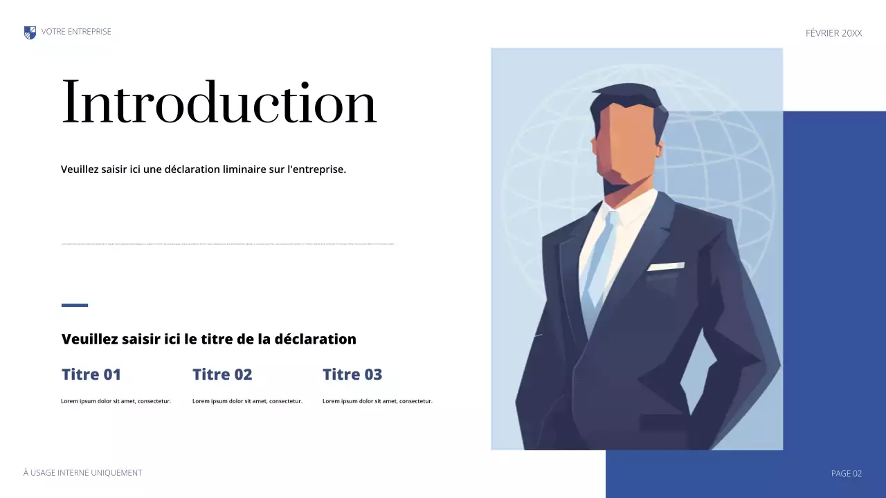 présentation juridique professionnelle bleue