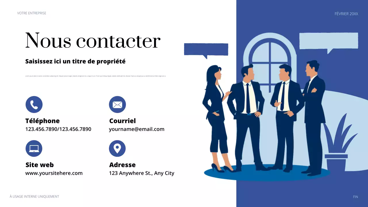 présentation juridique professionnelle bleue