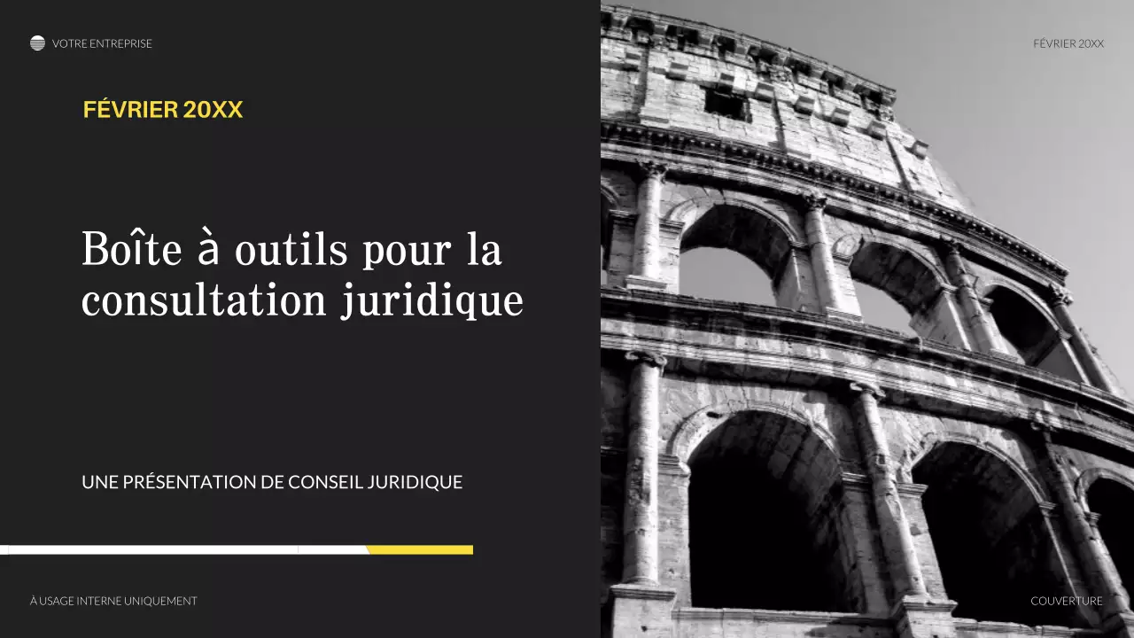 présentation juridique classique noire